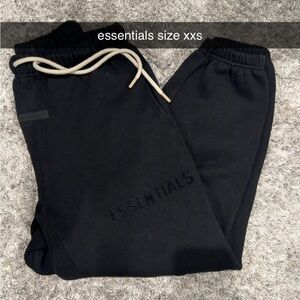 Essentials Black Joggers with Drawstring